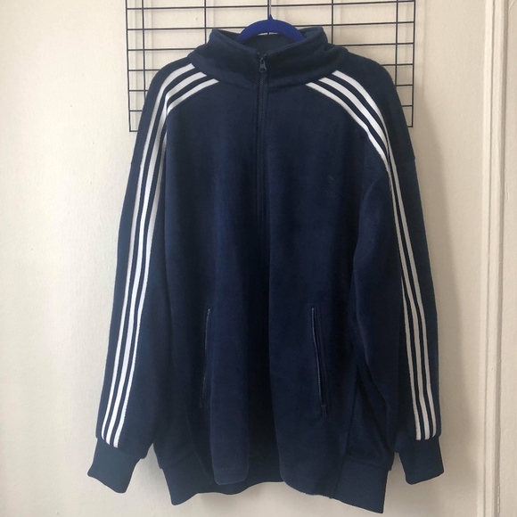 Adidas Velour oversized track jacket XL - Picture 1 of 7